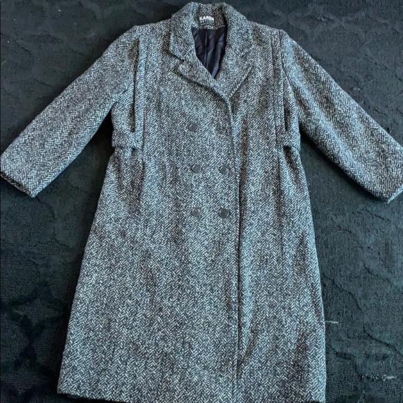 Vintage Wool Herringbone Coat - Picture 1 of 8